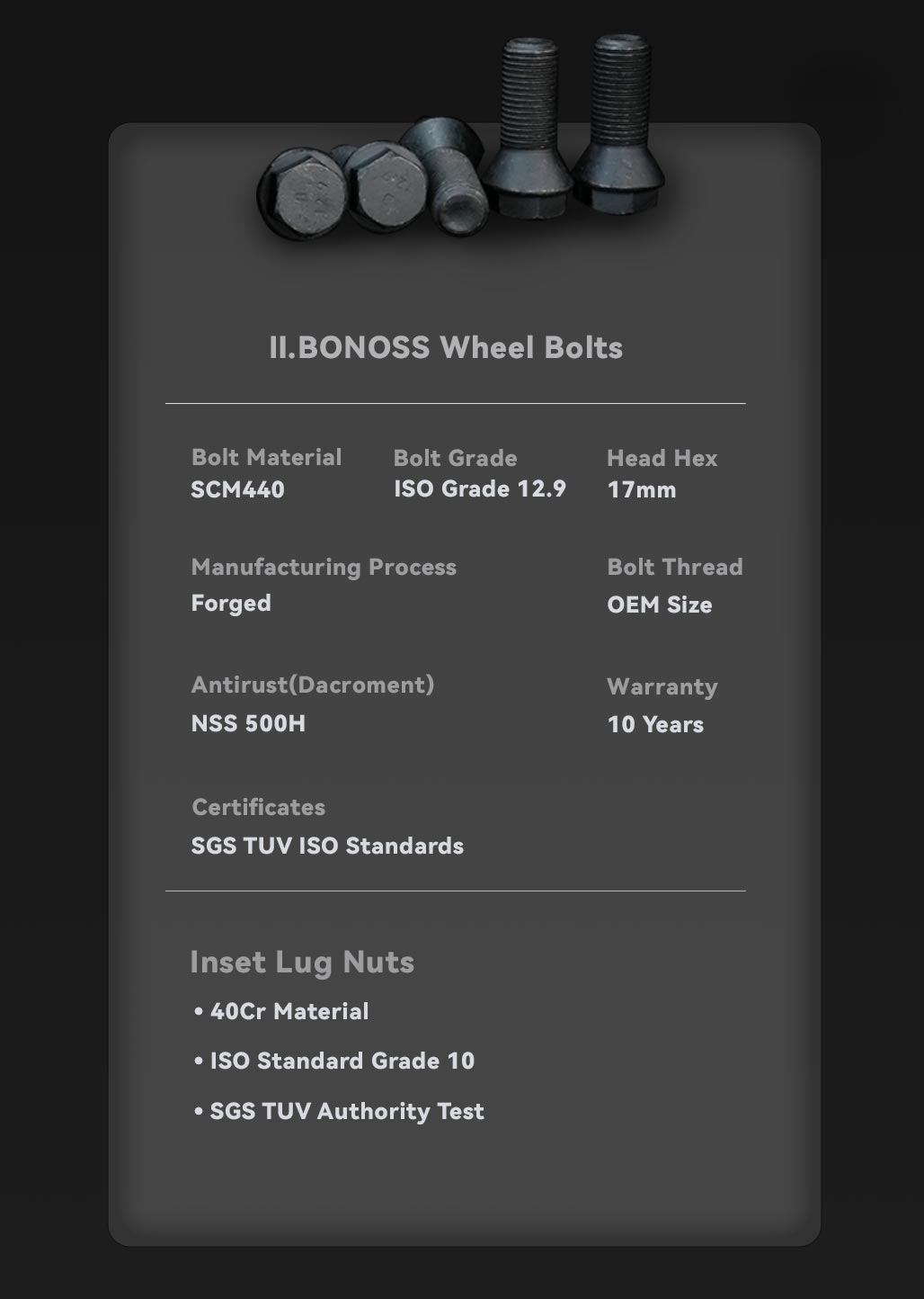 BONOSS Forged Active Cooling Hubcentric Wheel Spacers 5 Lugs Wheel Adapters M14x1.5 Wheel Bolts